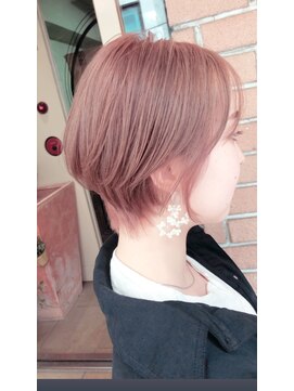 サロンドミルク 原宿(salon de MiLK) ピンクベージュ×マニッシュショート