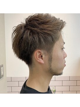 ヘアーザラブズラフズ オーガニカ 北九州(HAIR THE LOVES LAUGHS ORGANICA) メンズショートツーブロック刈り上げアッシュカラー＊