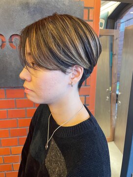 ボスコ 下北沢店(bosco) 黒髪ベースブリーチハイライト　≪saya≫