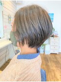+＊～縮毛矯正丸みショートwithスモーキーオリーブ～＊+