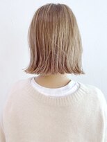 アイティーバイアルバム 八王子店(IT by ALBUM)&nbsp;ベージュボブ_ラベンダーカラーイヤリングカラー_ba320091