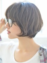 シャロン(SHARON)&nbsp;【SHARON原宿】ひし形小顔ボブ丸みショート×アッシュベージュ