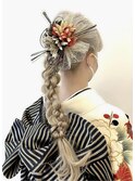 成人式 卒業式 振袖 袴ヘアセット/アレンジ/編み込み/暗髪/綾瀬s