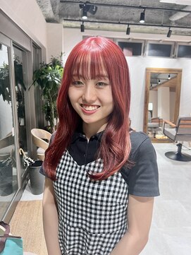 アドア 横浜(ADORE) 【ADORE横浜】ピンクオレンジ×ブリーチカラー