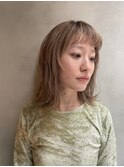 グレージュアッシュ グレージュカラー 前髪パーマ◎30代40代50代
