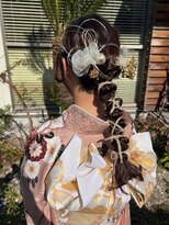 ナカオコアフュール(NAKAO COIFFURE) 和装ヘアアレンジ　着物アレンジ　編み下ろし