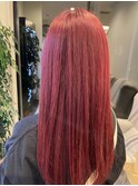 ロング×レッドピンク