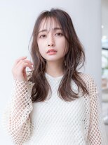 ケアリー 大日(Carelly)&nbsp;大人かわいい前髪セシルカットココアブラウンフリンジウェーブ