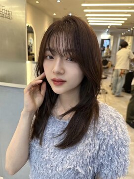 ジーナ 姪浜(Zina) 髪質改善*暗髪レイヤー似合わせカットミディ*【Zina姪浜】