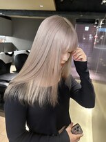 ペレ 栄店(PELE)&nbsp;デザインカラー/レイヤーカット/ウェットヘア/オリーブベージュ