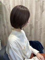 ウニレ バイ センス(unire by sense)&nbsp;【ブリーチ１回】とろみミルクティーブラウンカラー/ボブカット