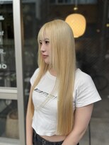 ルフレ 新宿本店2nd(Reflet)&nbsp;ホワイトブロンド/ケアブリーチカラー/ロングヘア