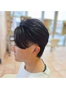 ラピッシュ 鎌ヶ谷店 センターパート×ツーブロック