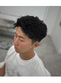 毛流れアップバング