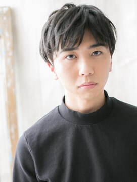 モッズヘアー メン 戸田公園店(mod's hair men) 30代40代アッシュブラック伸ばしかけ重め韓国ヘアg戸田公園