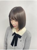 レイヤーカット/ミルクティーグレージュ/ダブルカラー/エクステ