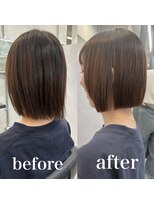 ヘアサロン ドットプラス 町田店(dot. plus)&nbsp;ぷつっとボブミディアムヘア/暗めカラー/グランマッシュ/町田