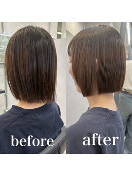 ヘアサロン ドットプラス 町田店(dot. plus) ぷつっとボブミディアムヘア/暗めカラー/グランマッシュ/町田