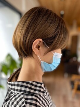 アパートメントヘアー 佐賀/ショート/髪質改善カラー/ボブ/30代40代50代/丸み/カット