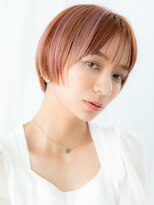 カバーヘア ブリス 大宮西口(COVER HAIR bliss)&nbsp;ブリーチミルクティーピンク小顔ショート//大宮10代 20代