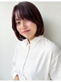 内巻きボブ/ダークアッシュ/大人ガーリー/小顔艶髪p戸田公園