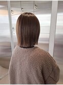 冬カラー◎美髪ストレートボブ×透明感グレージュ20代30代