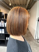 ルーツ ヘア デザイン(roots hair design)&nbsp;四ツ橋美容室★roots★ボブ×アンブレラカラー★白髪ぼかし