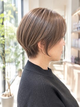 ジアン バイ ミルボン 西宮ガーデンズプラス(GIEN by milbon) 白髪ぼかし/ブランジュカラー/大人ショート/細めハイライト