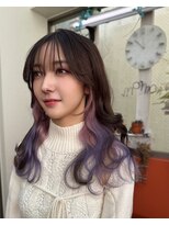 モモ(momo) 人気インナーカラー/イヤリングカラー/ハッシュカット/裾カラー