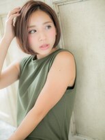 モッズヘア 福岡天神店&nbsp;*mod's天神/アップバング前下がりかきあげハンサムショートボブb