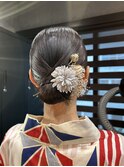 浴衣にぴったりタイトシニヨン