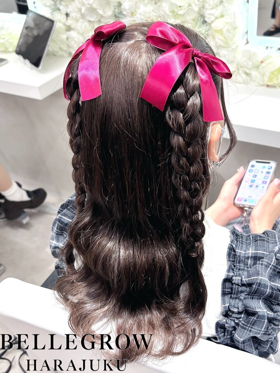 ハーフツイン編みたらし ヘアセット/ヘアアレンジ/ヘアメイク