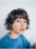 セミウェットウェーブ/マロンベージュ