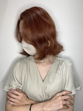 サロンドミルク 溝の口店(salon de MiLK) 20代30代40代/かきあげボブピンクベージュ！