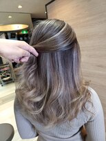 ヘアメイク フォックス 錦店(hair make FOX) インナーカラー★パープル(暗髪)×ハイライト