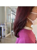 ローズピンク　髪質改善　大人可愛い