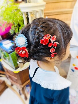 美容室 ティンカーベル 七五三 7歳