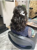 ハーフアップ