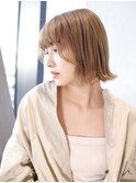小顔矯正立体カット/パールベージュ/ボブウルフ/FIEL東戸塚