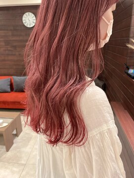 ジャム(Jam) 秋色レッドピンクカラー×大人セミロング★中村大輔