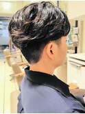 ショート 2ブロック メンズライク パーマ
