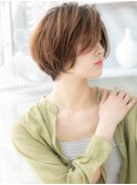 ■カーキベージュ小顔かきあげショートボブ51-2越谷20代30代40代