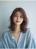 髪型/イメチェン/外ハネボブ/美髪/ワイドバング/髪型