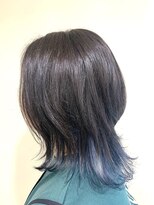 アズールサン 草加西口店(azule-sun)&nbsp;インナーカラー,ブルー,アッシュベージュ,ウルフ【草加】