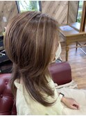 ハイライト エドルクオンカラー 白髪ぼかし 明るい白髪染め