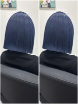 ローリン(Rolling)&nbsp;【RURI】10代/切りっぱなしボブ/ネイビーブルー/福岡天神