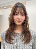 レイヤーカットミディアムレイヤー顔まわり銀座ハイレイヤー