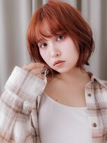 カバーヘア ブリス 大宮西口(COVER HAIR bliss) チェリーレッドくせ毛風抜け感ゆるふわミディアムZ大宮20代30代