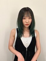 シーン(SCENE)&nbsp;[天神今泉/黒髪カタログ/クラゲヘアー/オリーブグレー]