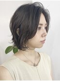ショートヘア顔周りレイヤーブリーチダブルカラーショートボブ